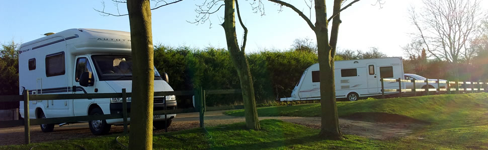 Caravans on site at Sheringwood